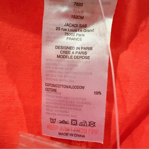 Jacadi Lacquered Red Cotton Short Pants Breeches Knick NWT Size 12A/Y - Picture 6 of 7